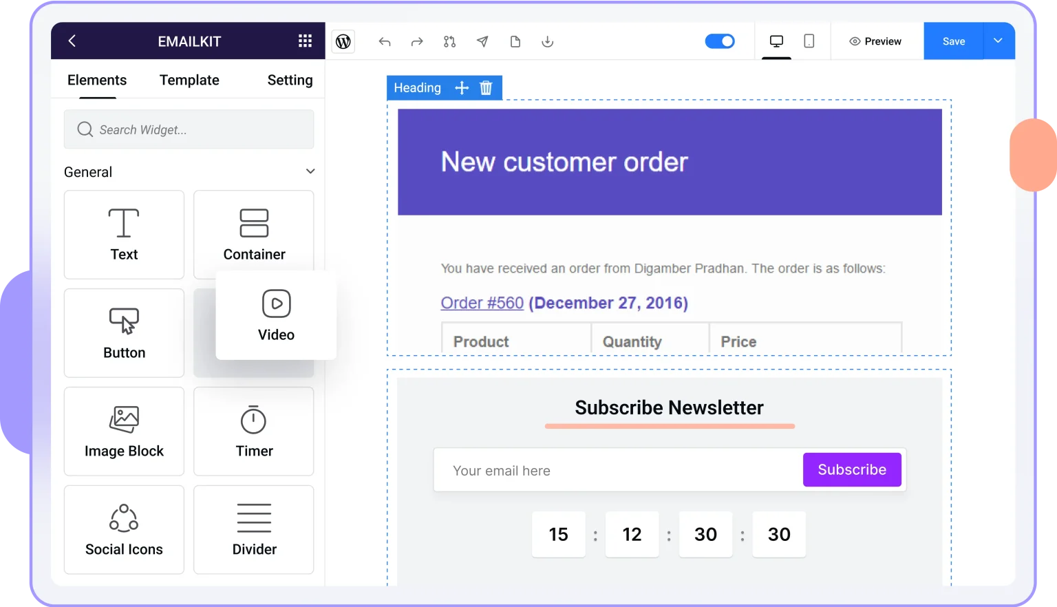 EmailKit 拖放式 WordPress 和 WooCommerce 电子邮件定制器 WordPress插件-ABC吧